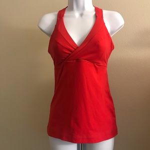 Woman’s sexy red Lululemon tank top